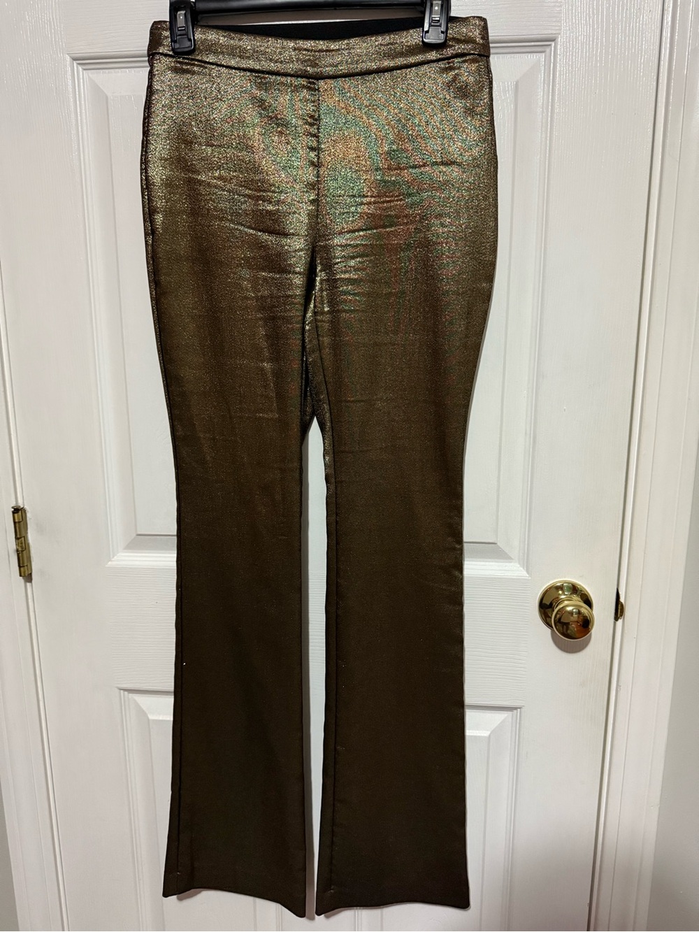 INC International Concepts Metallic Bronze Flare Jeans